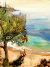 Akrylbilde  Landskap ved Nice - Edvard Munch
