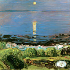 Galleriprint  Sommernatt ved stranden - Edvard Munch