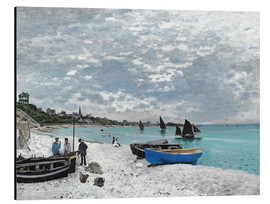 Aluminiumsbilde  The Beach at Sainte-Adresse - Claude Monet