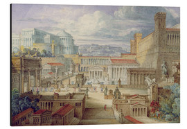 Aluminiumsbilde  A Scene in Ancient Rome - Joseph Michael Gandy