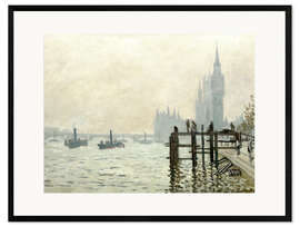 Innrammet kunsttrykk  The Thames below Westminster - Claude Monet