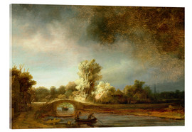 Akrylbilde  The Stone Bridge - Rembrandt van Rijn