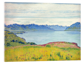 Akrylbilde  Landscape at Lake Geneva - Ferdinand Hodler
