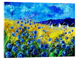 Akrylbilde  Cornflowers field - Pol Ledent