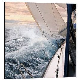 Aluminiumsbilde  Sailing through the storm - Jan Schuler