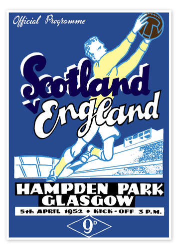 Plakat scotland vs england 1952