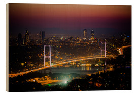 Trebilde  Bosporus-Bridge at night - pink (Istanbul / Turkey) - gn fotografie