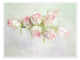 Plakat  pretty pink roses - Lizzy Pe