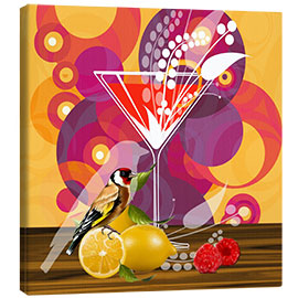 Lerretsbilde  Vintage Birdy Cocktail I - Mandy Reinmuth