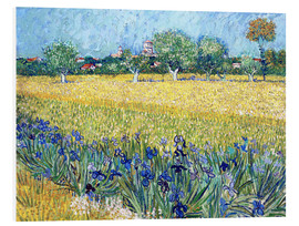 Bilde på skumplate  View of Arles with irises in the foreground - Vincent van Gogh
