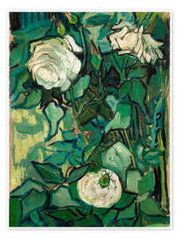 Plakat  Roses and Beetle - Vincent van Gogh