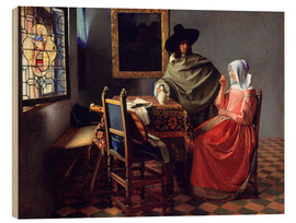 Trebilde  The Wine Glass - Jan Vermeer