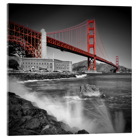 Akrylbilde  Golden Gate Bridge Fort Point - Melanie Viola