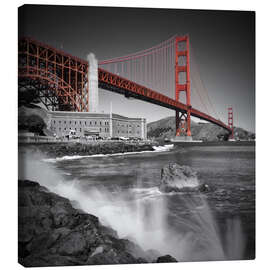 Lerretsbilde  Golden Gate Bridge Fort Point - Melanie Viola