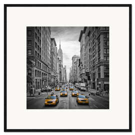Innrammet kunsttrykk  NEW YORK CITY 5th Avenue Traffic - Melanie Viola