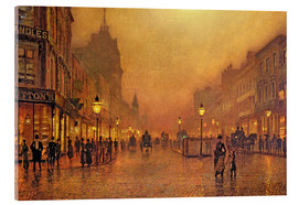 Akrylbilde  A Street at Night - John Atkinson Grimshaw
