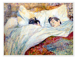 Plakat  The Bed - Henri de Toulouse-Lautrec