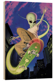 Trebilde  Alien skateboarder - Alien Invasion