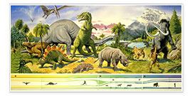 Plakat Land of the dinosaurs