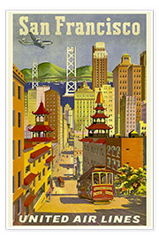 Plakat San Francisco United Airlines