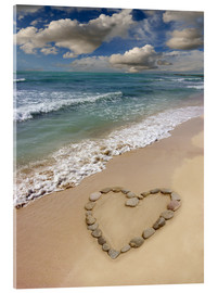 Akrylbilde  Heart-shape on a beach - Tony Craddock