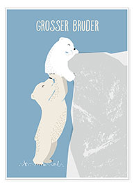 Plakat Großer Bruder isbjørner (tysk)