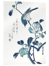 Akrylbilde  Camellia and Bird - Utagawa Hiroshige