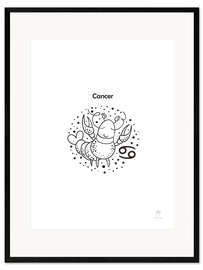 Innrammet kunsttrykk  Stjernetegn Cancer (Krepsen) - Petit Griffin