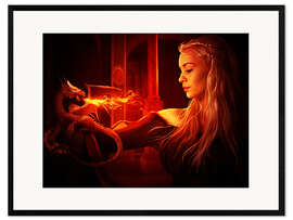 Innrammet kunsttrykk  Mother of dragons - Elena Dudina