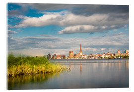 Akrylbilde  View over the river Warnow to Rostock (Germany) - Rico Ködder