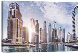 Lerretsbilde  Sunset at Dubai Marina - Felix Pergande