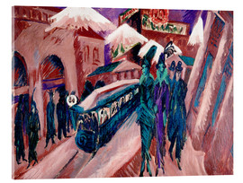Akrylbilde  Leipziger Strasse with electric train - Ernst Ludwig Kirchner