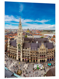 Bilde på skumplate  Aerial view on the Marienplatz in Munich
