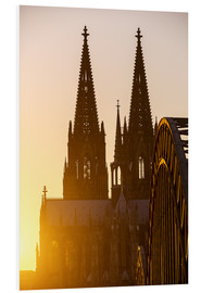 Bilde på skumplate  Sunset behind the Cologne Cathedral