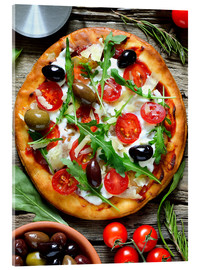 Akrylbilde  Fersk hjemmelaget pizza