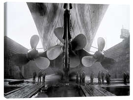Lerretsbilde  Skipsverftarbeidere med Titanic - John Parrot