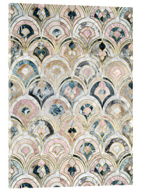 Akrylbilde  Art Deco Marble Tiles in Soft Pastels - Micklyn Le Feuvre