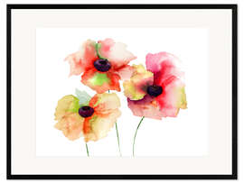 Innrammet kunsttrykk  Poppy flowers