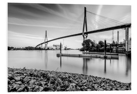 Bilde på skumplate  Hamburg | Köhlbrand bridge (black &amp; white) - Kristian Goretzki