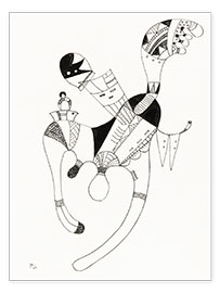 Plakat Drawing on 'une figure Flottante'