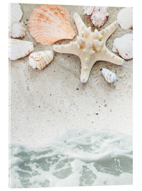 Akrylbilde  Sea Beach with starfish