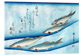 Akrylbilde  Rivertrout - Utagawa Hiroshige