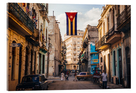 Akrylbilde  A Cuban flag with holes - Julian Peters