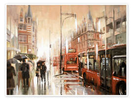 Plakat  Oxford Street in the rain - Johnny Morant