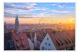 Plakat Nuremberg sunset