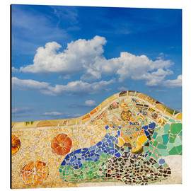 Aluminiumsbilde  Mosaic in the Park Güell