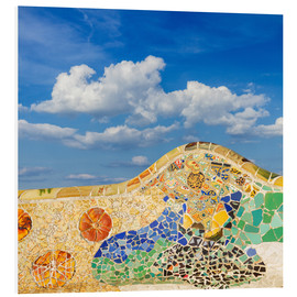 Bilde på skumplate  Mosaic in the Park Güell