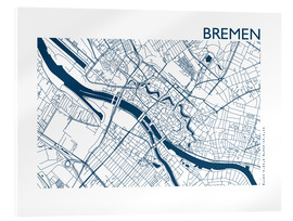 Akrylbilde  City map of Bremen - 44spaces