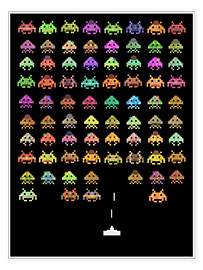 Plakat Colorful invaders
