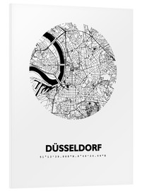 Bilde på skumplate  City map of Dusseldorf - 44spaces